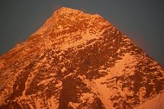 Gokyo Ri 05-2 Everest North Face and Southwest Face Close Up From Gokyo Ri At Sunset